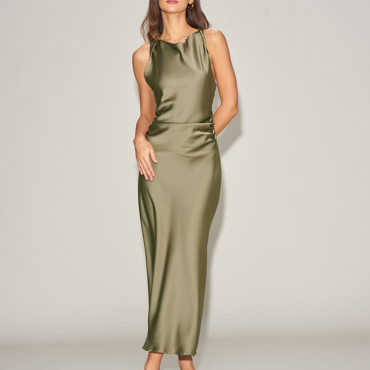 green boat neck dress Sparkly Dark Green Boat Neck A Line Long Formal Dress with Sleeves