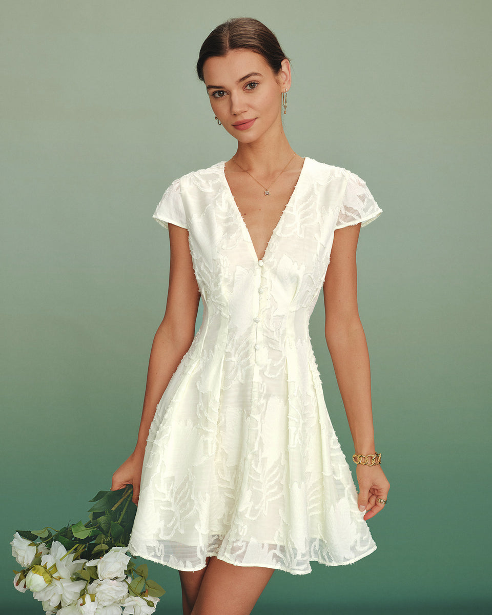 Apricot V Neck Textured Mini Dress & Reviews - Apricot - Dresses | RIHOAS Apricot V Neck Textured Mini Dress & Reviews - Apricot - Dresses | RIHOAS