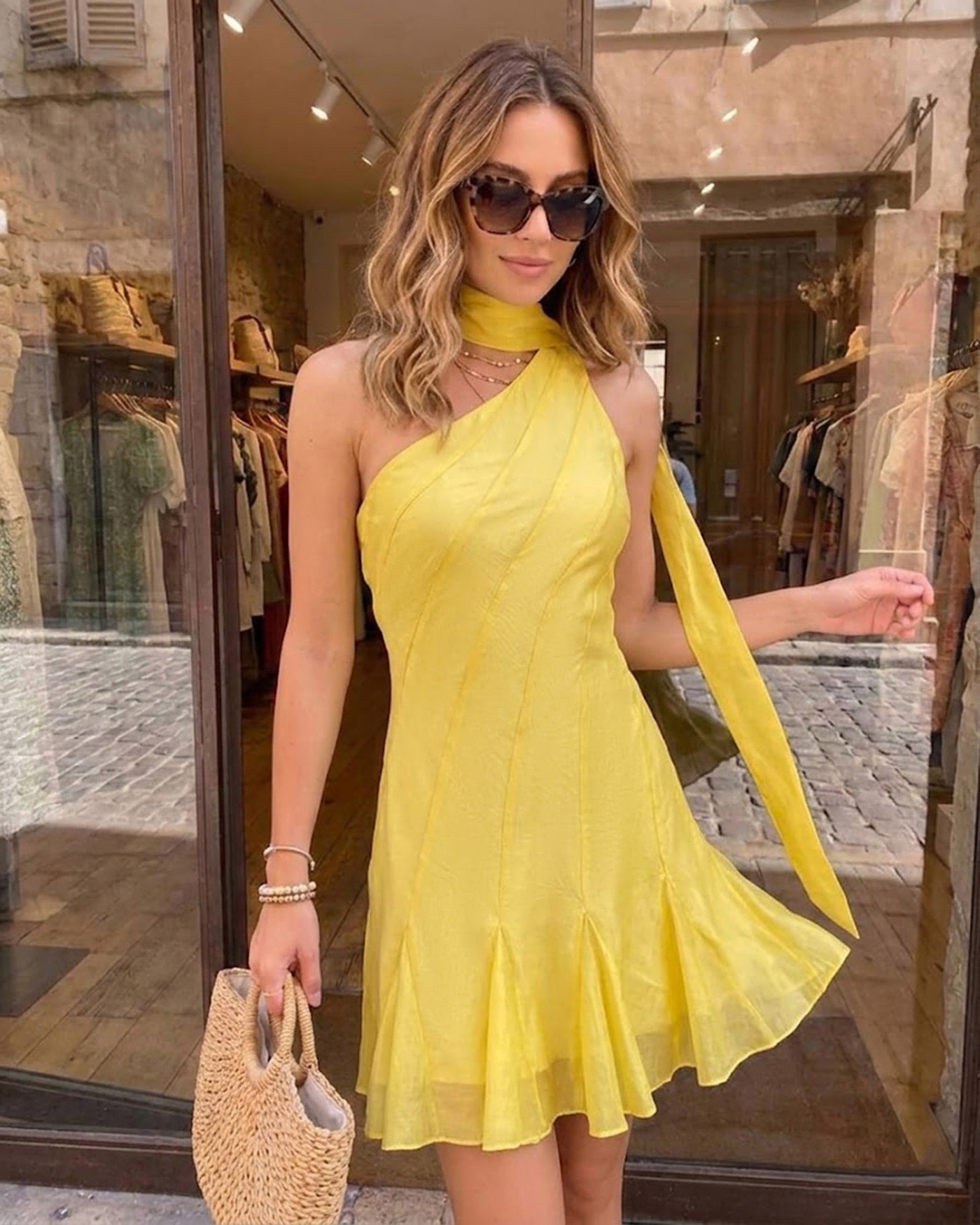 Women's Woven Polyester Mini Dress Dresses - RIHOAS