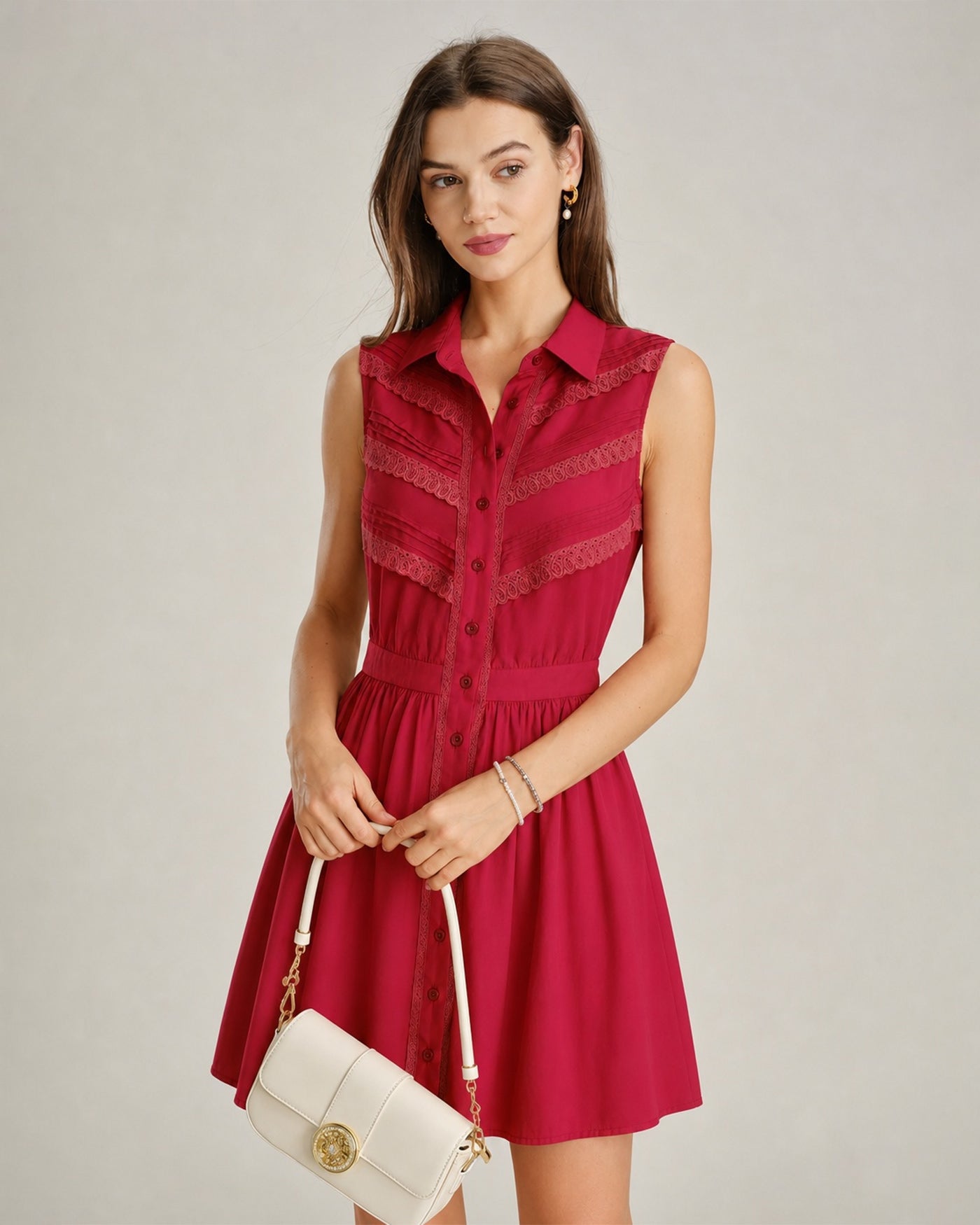 Women's Woven Polyester Mini Dress Dresses - RIHOAS