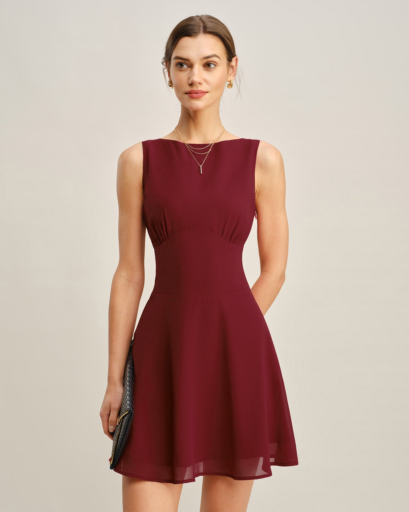 Women's Woven Polyester Mini Dress Dresses - RIHOAS