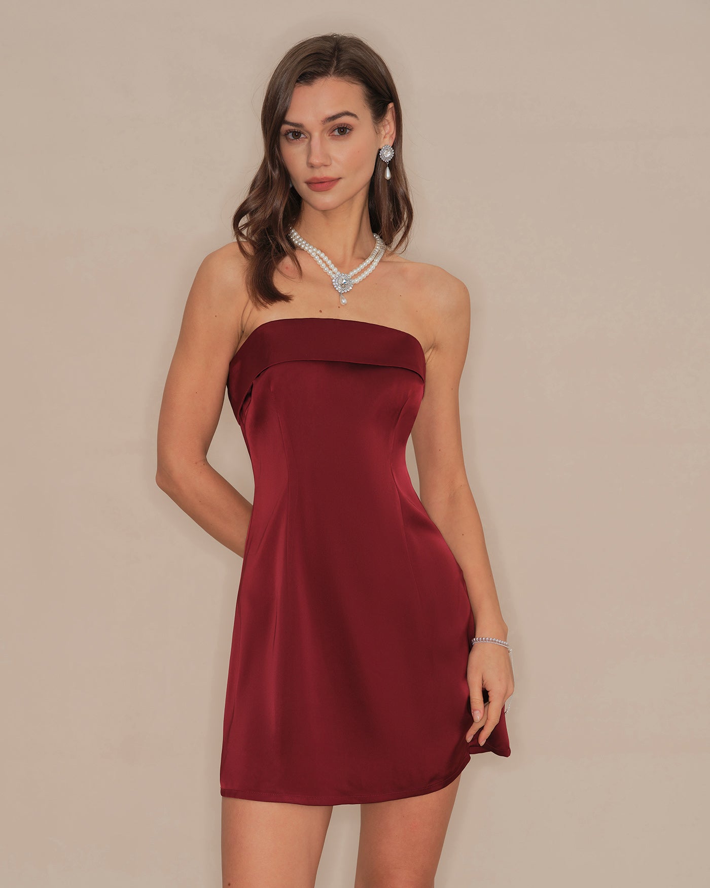 Women's Woven Polyester Mini Dress Dresses - RIHOAS