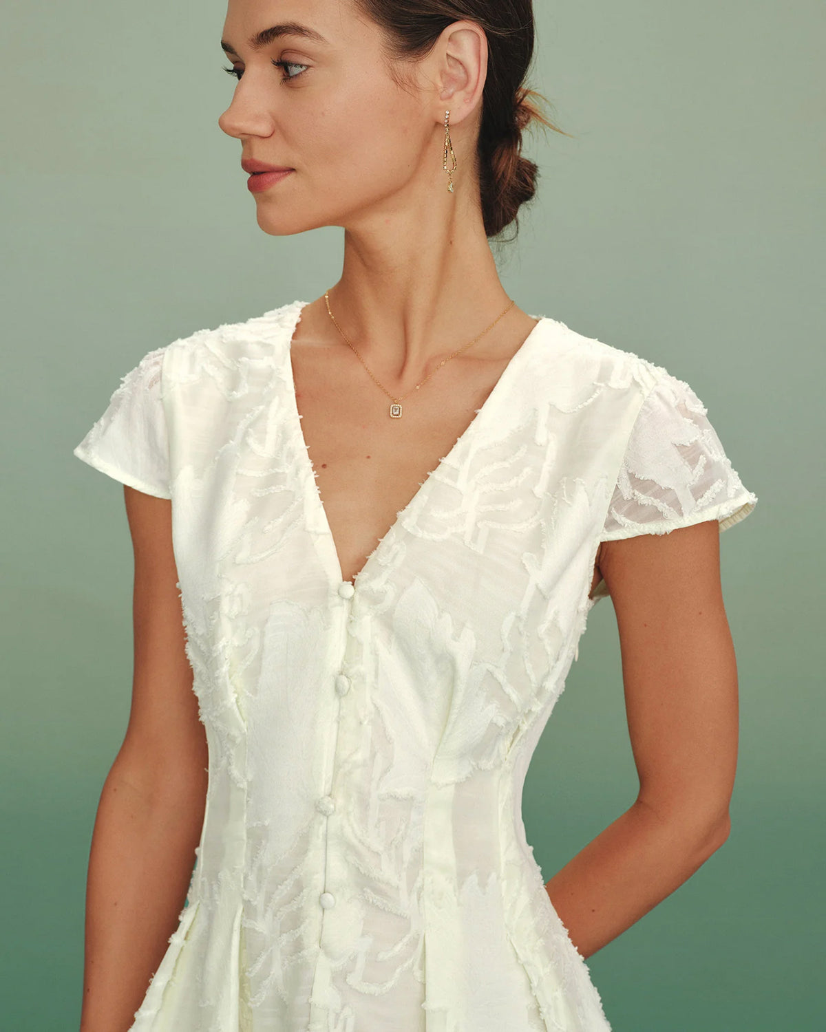 Women's Woven Polyester Mini Dress - RIHOAS