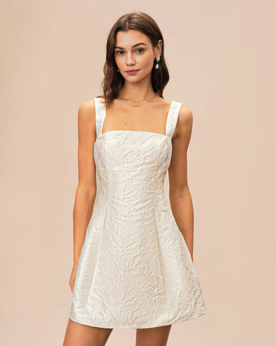 トップス Acka jacquard mini dress White White Jacquard Mini Dress & Reviews - White - Dresses | RIHOAS