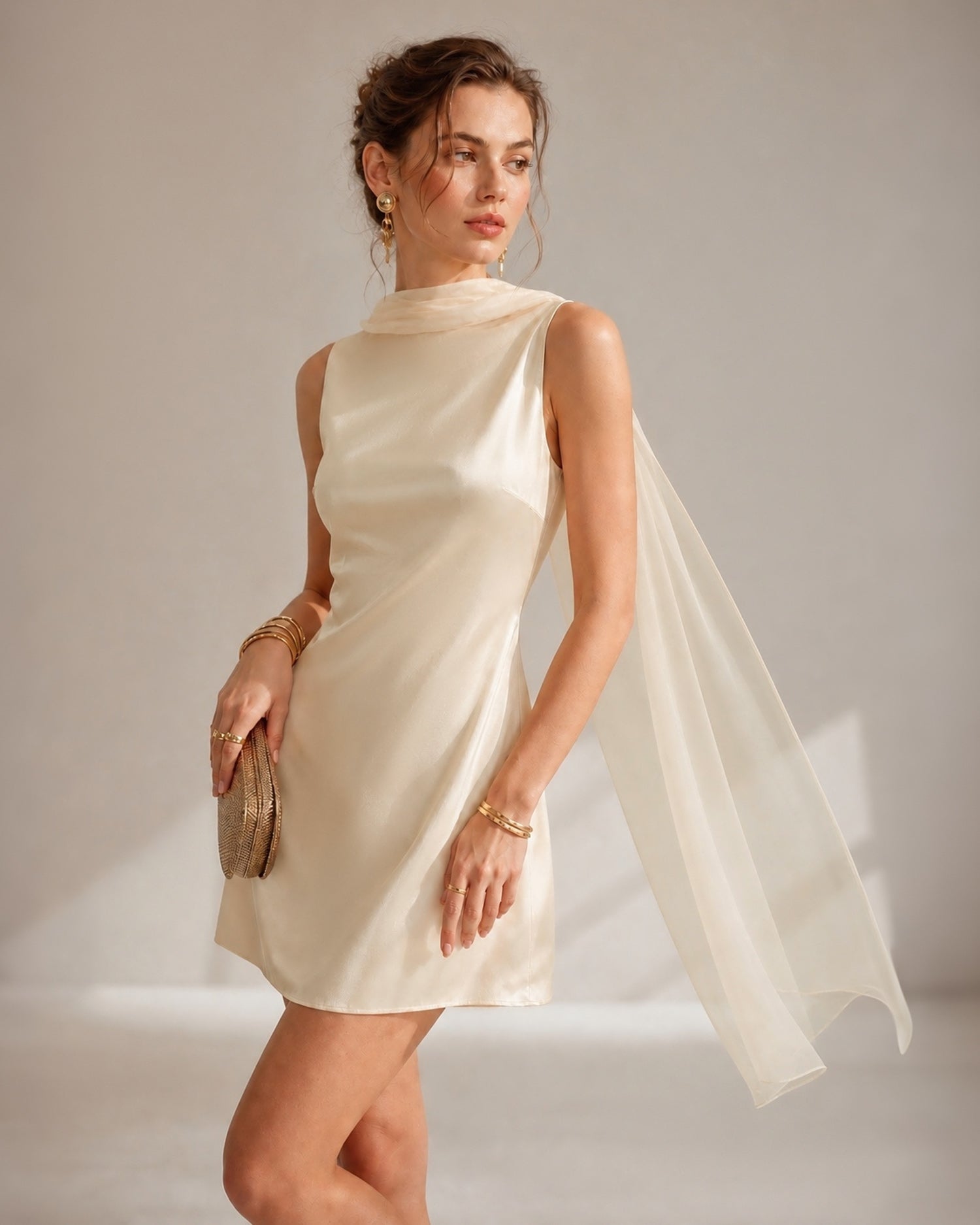 Women's Woven Polyester Mini Dress Dresses - RIHOAS