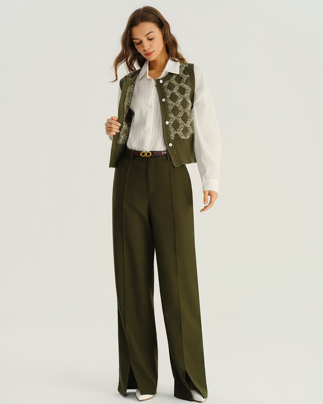 Women's Woven Polyester Pants Bottoms - RIHOAS