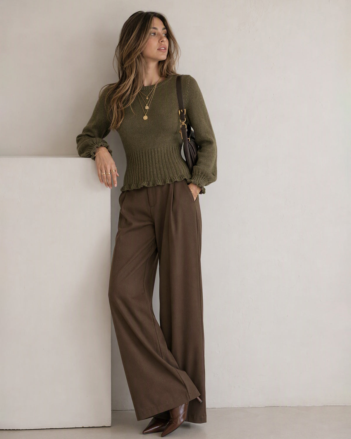 Women's Woven Polyester Pants - RIHOAS - 01