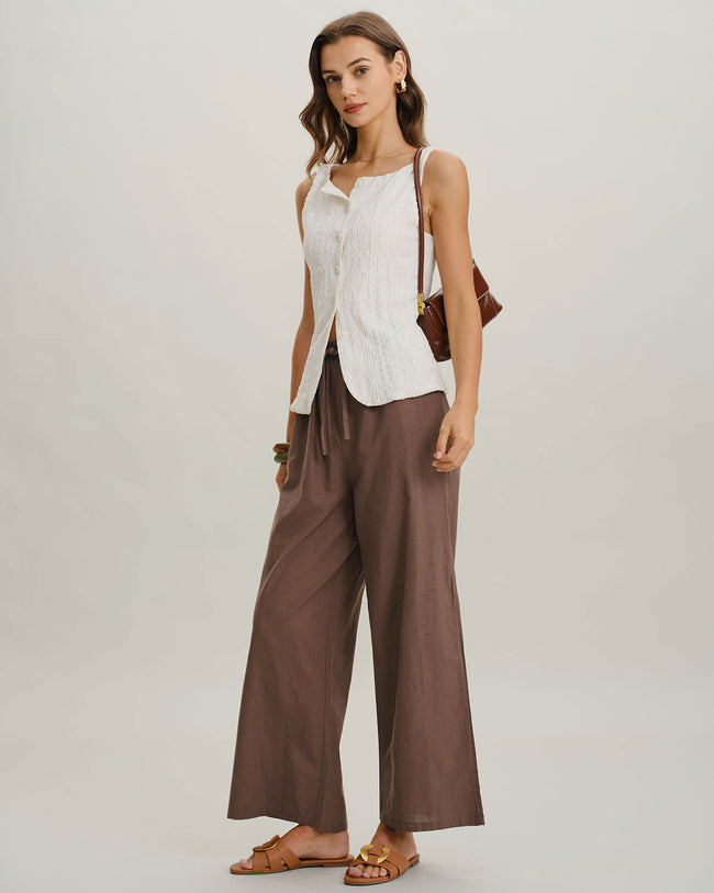 Women's Woven Polyester Pants Bottoms - RIHOAS