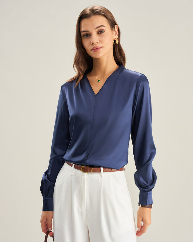 Women's Woven Polyester Shirt Tops - RIHOAS