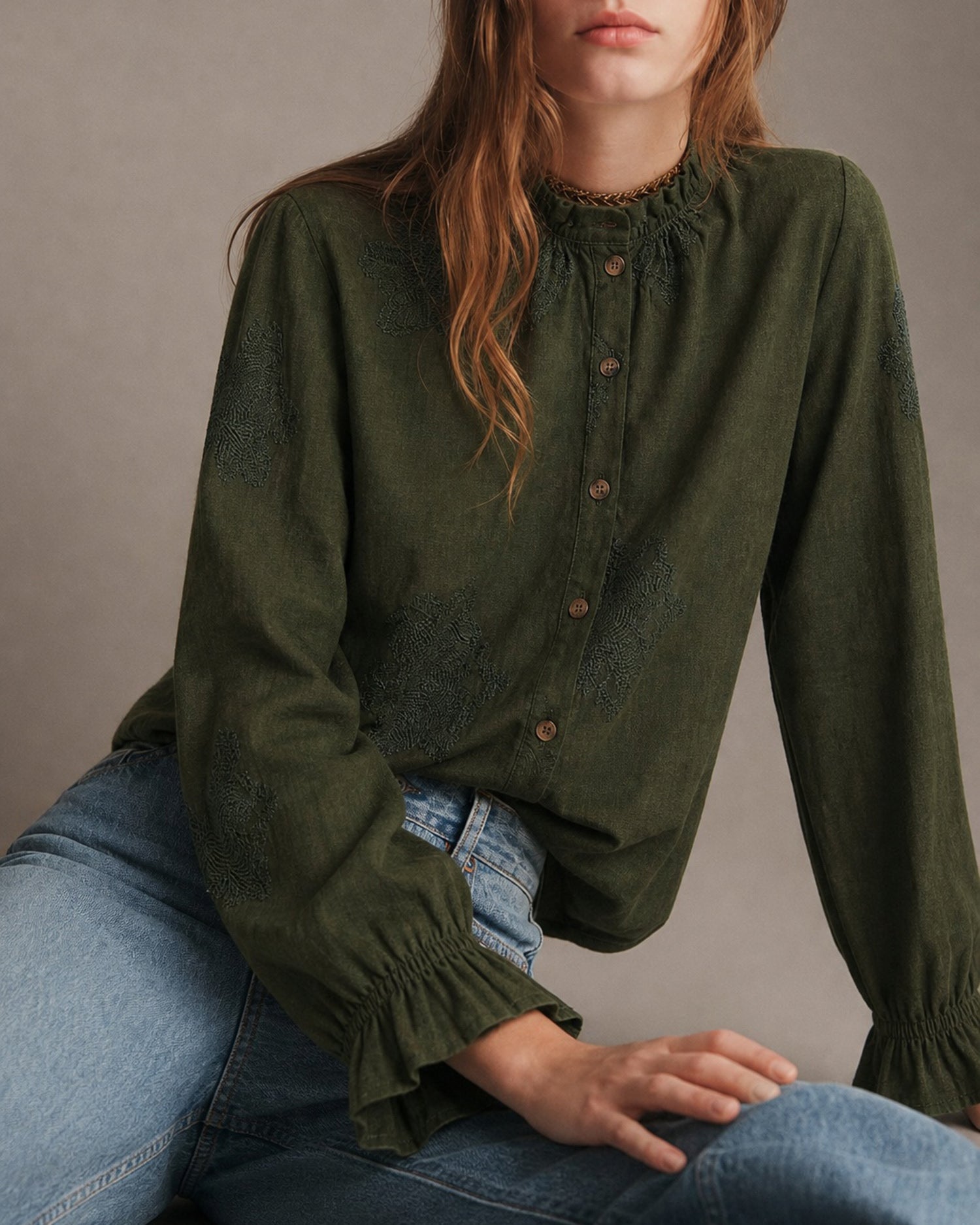 Women's Woven Polyester Shirt - RIHOAS
