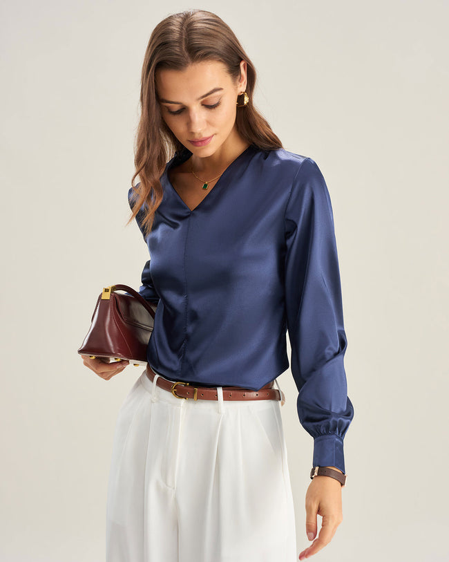 Women's Woven Polyester Shirt Tops - RIHOAS