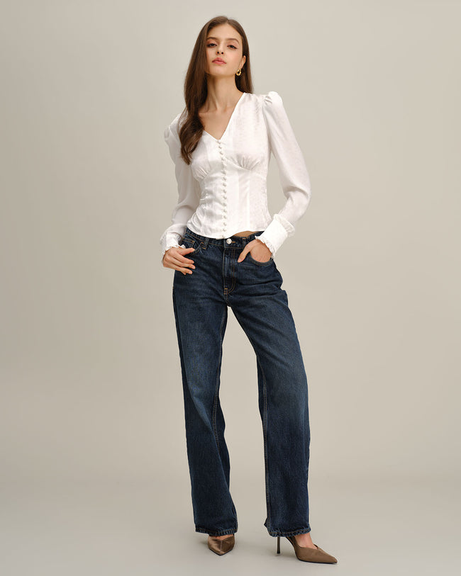 Women's Woven Polyester Shirt Tops - RIHOAS