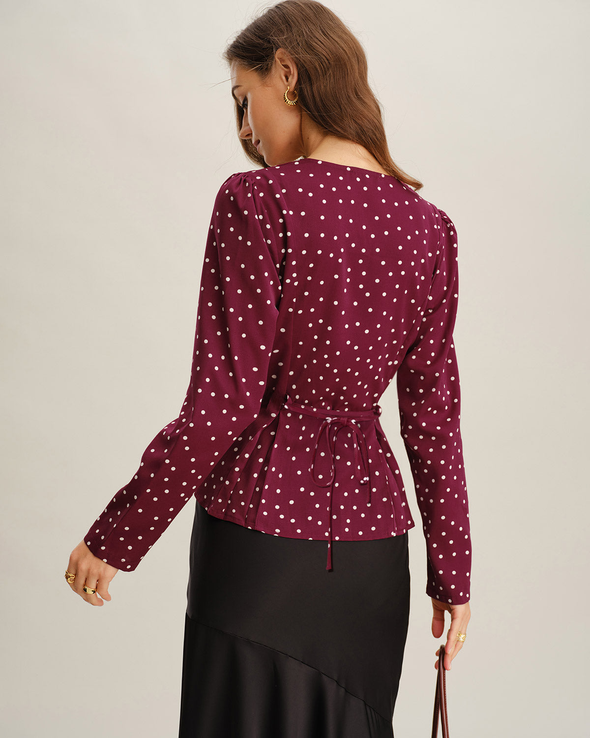 Women's Woven Polyester Shirt Tops - RIHOAS