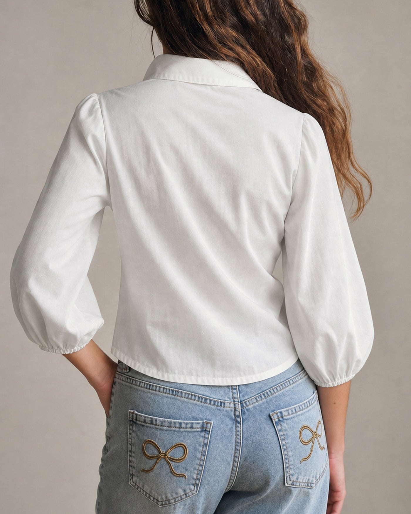 Women's Woven Polyester Shirt Tops - RIHOAS