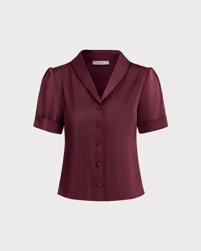 Women's Woven Polyester Shirts Tops - RIHOAS
