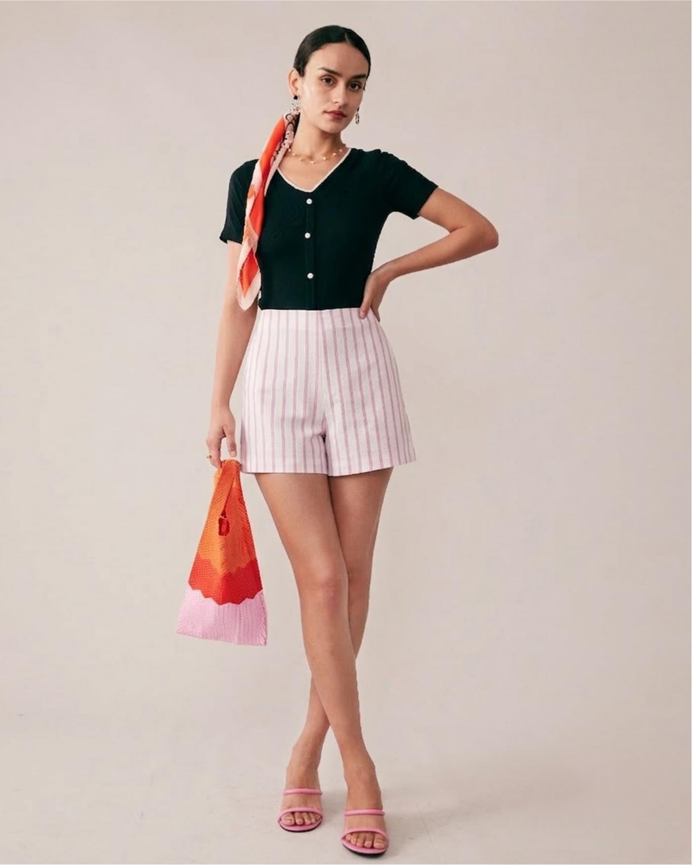 Women's Woven Polyester Shorts Bottoms - RIHOAS