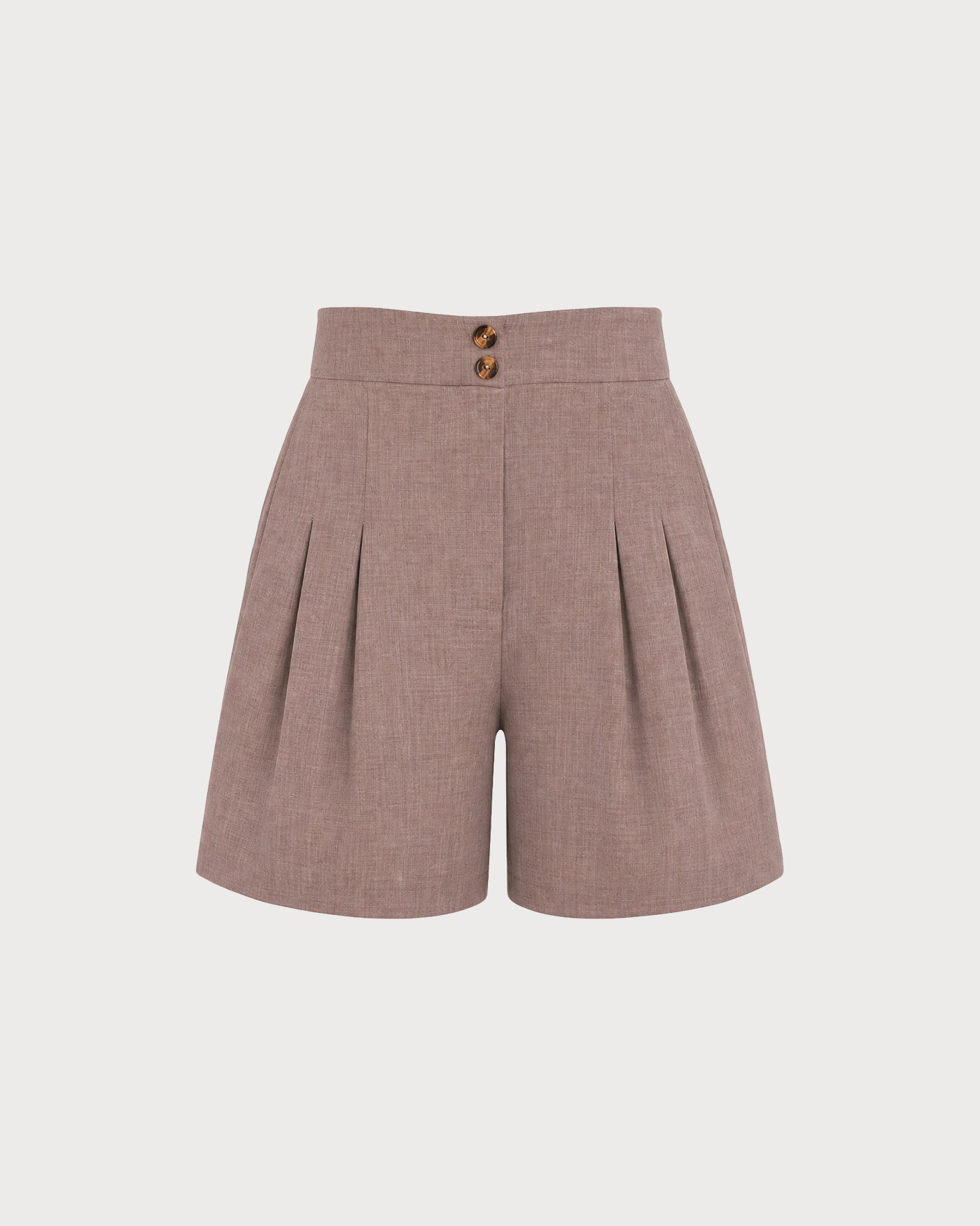Women's Woven Polyester Shorts Brown Bottoms - RIHOAS