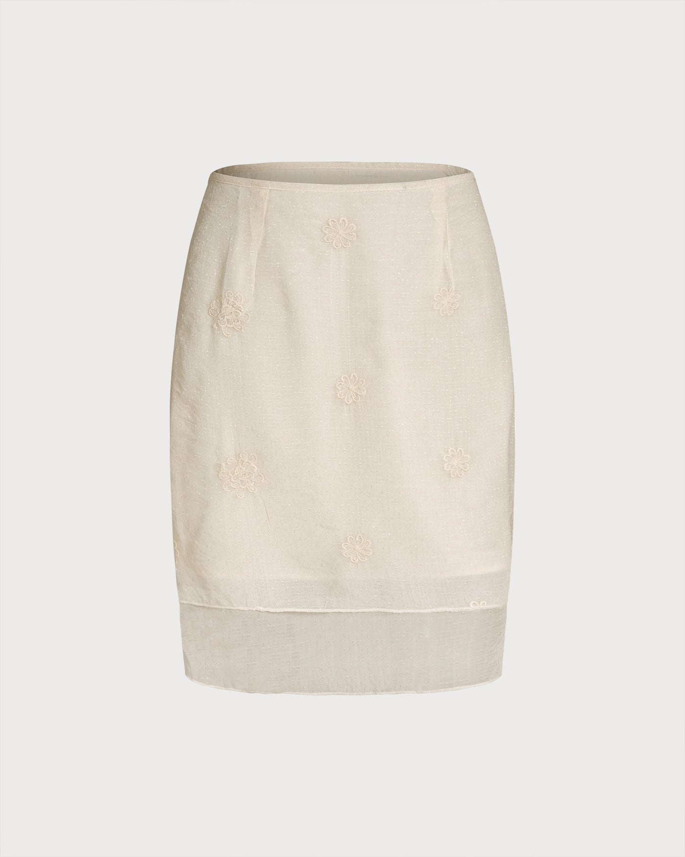 Women's Woven Polyester Skirt Apricot Bottoms - RIHOAS