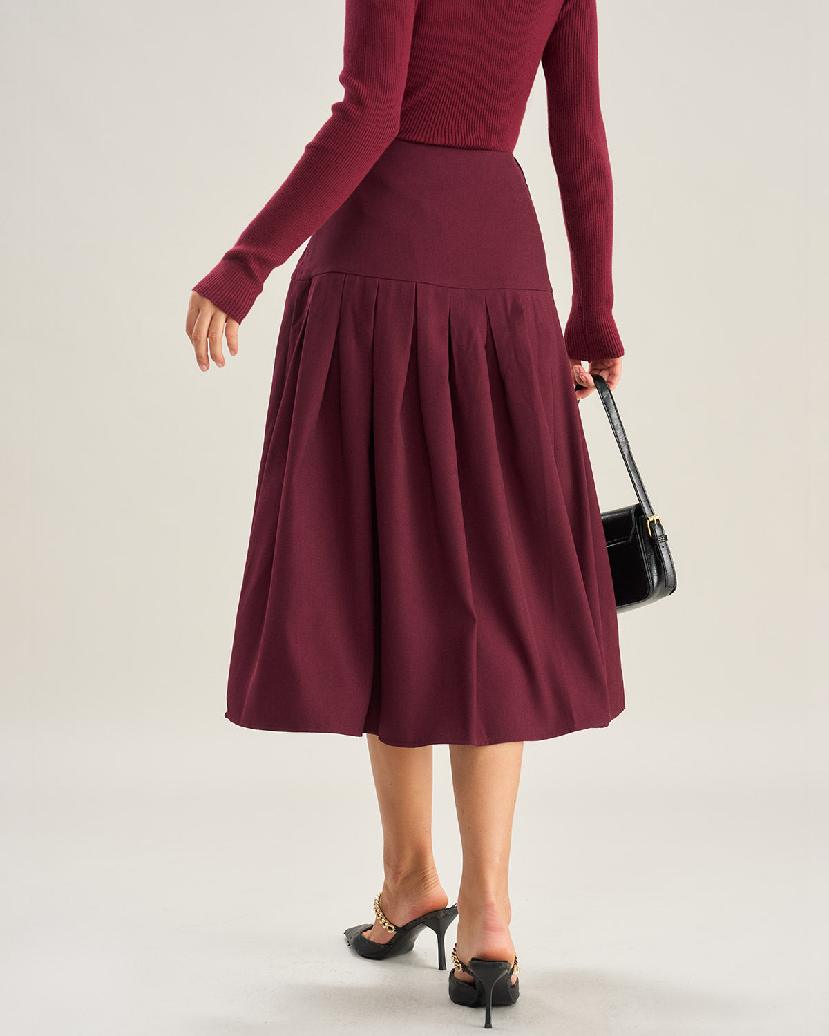 Women's Woven Polyester Skirt Bottoms - RIHOAS