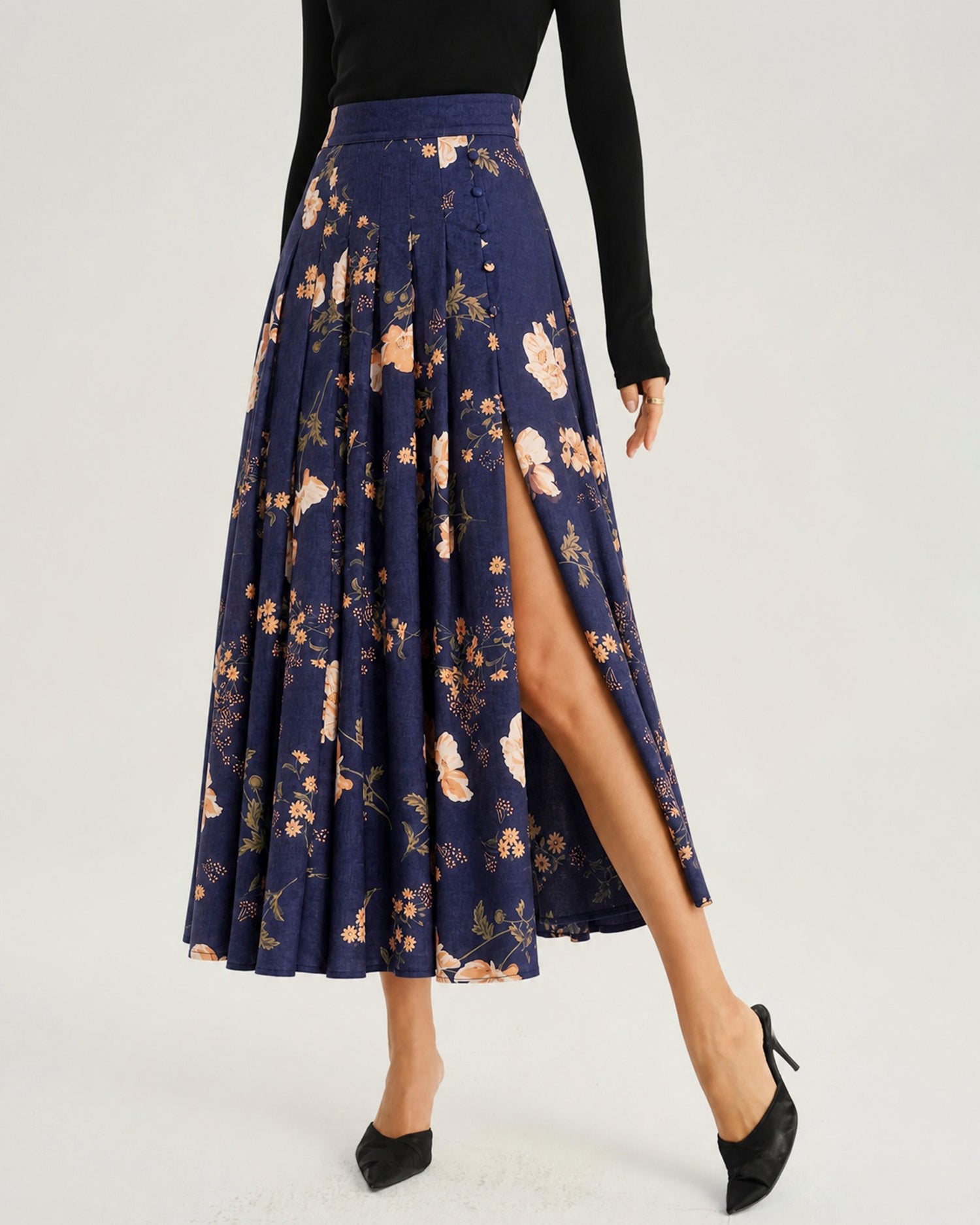 Women's Woven Polyester Skirt - RIHOAS