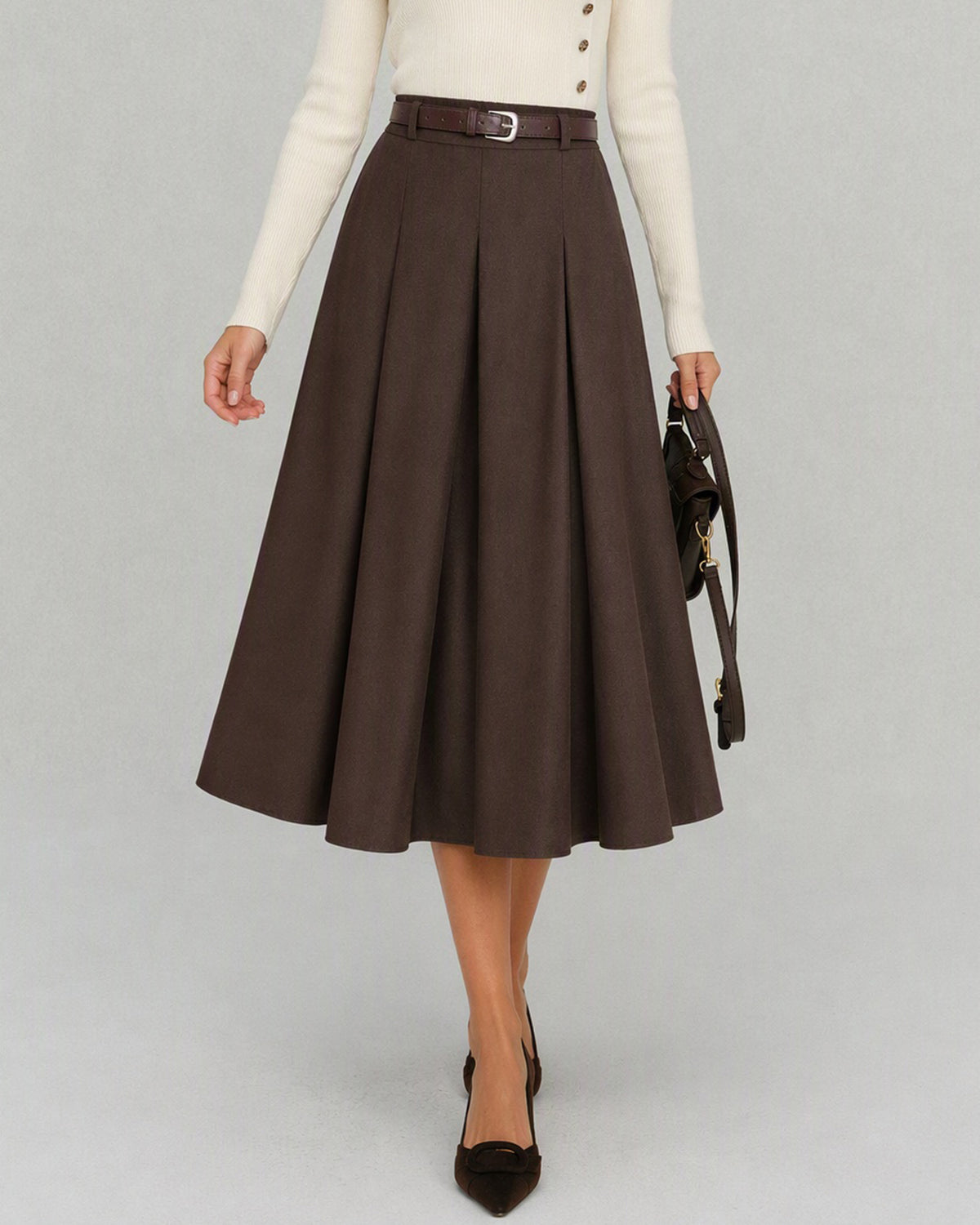 Women's Woven Polyester Skirt - RIHOAS