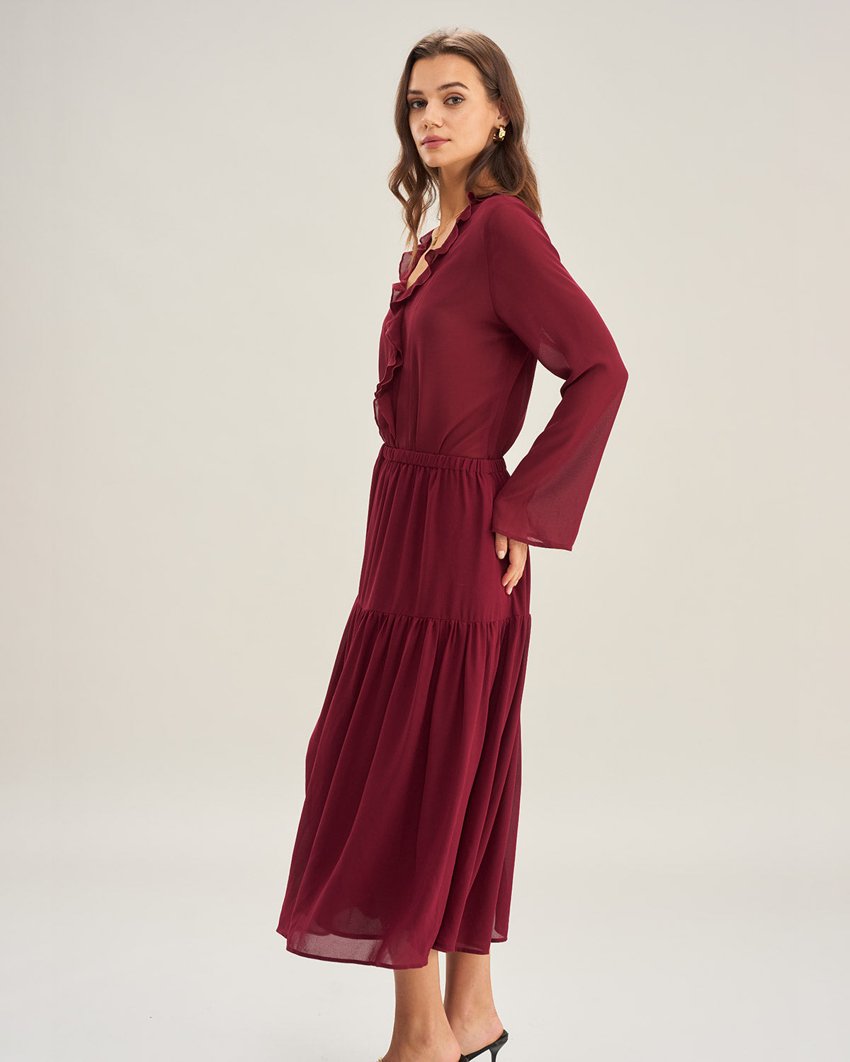 Women's Woven Polyester Skirt Bottoms - RIHOAS