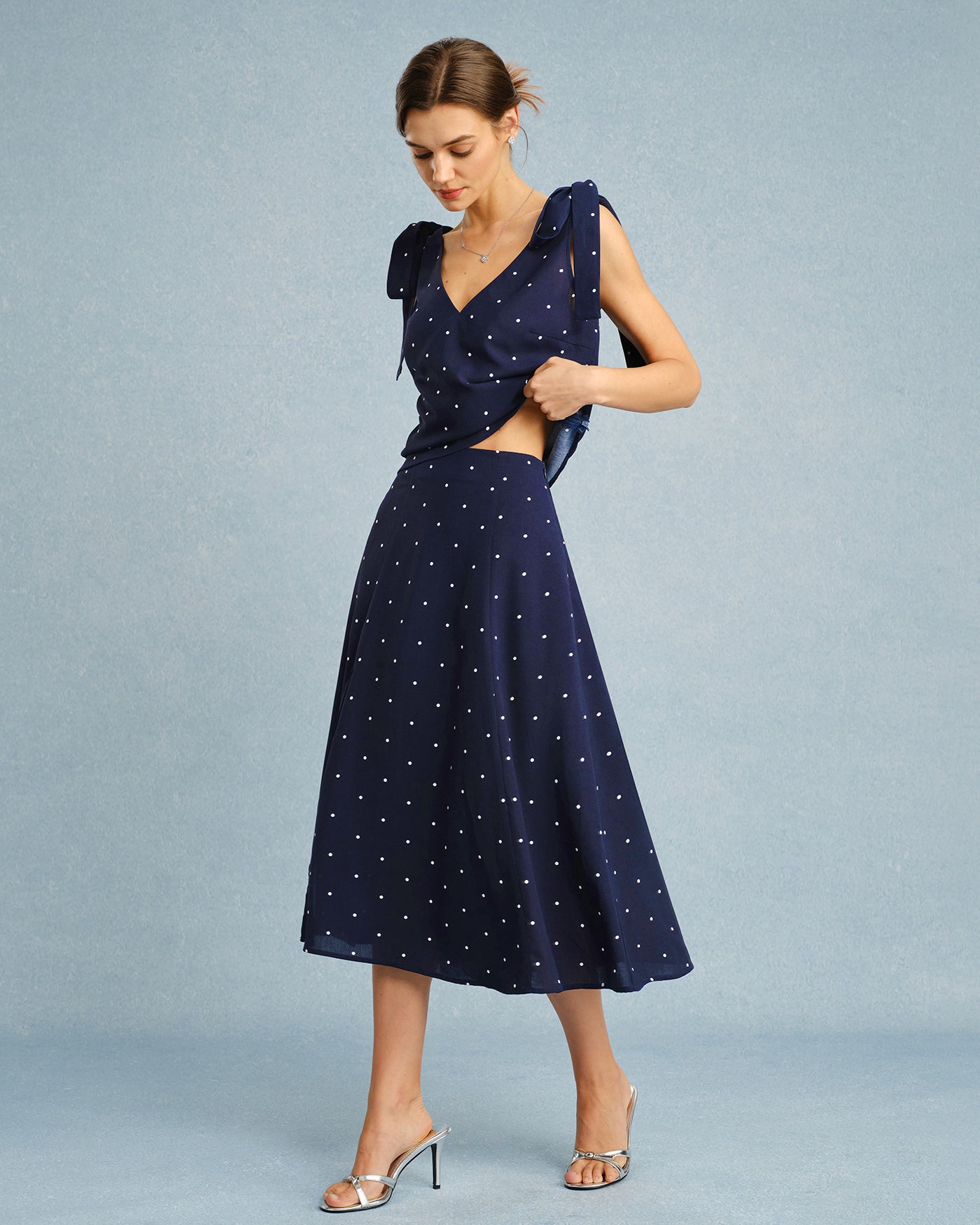 Women's Woven Polyester Skirt Bottoms - RIHOAS