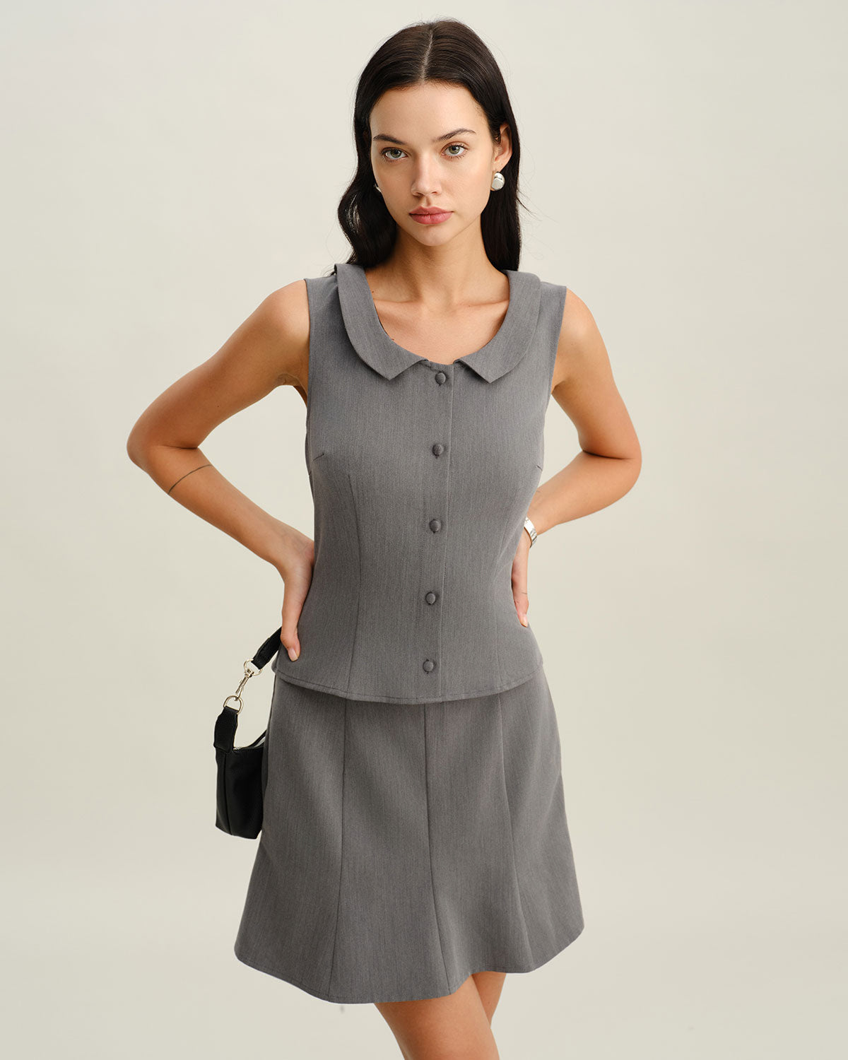 Women's Woven Polyester Skirt Bottoms - RIHOAS