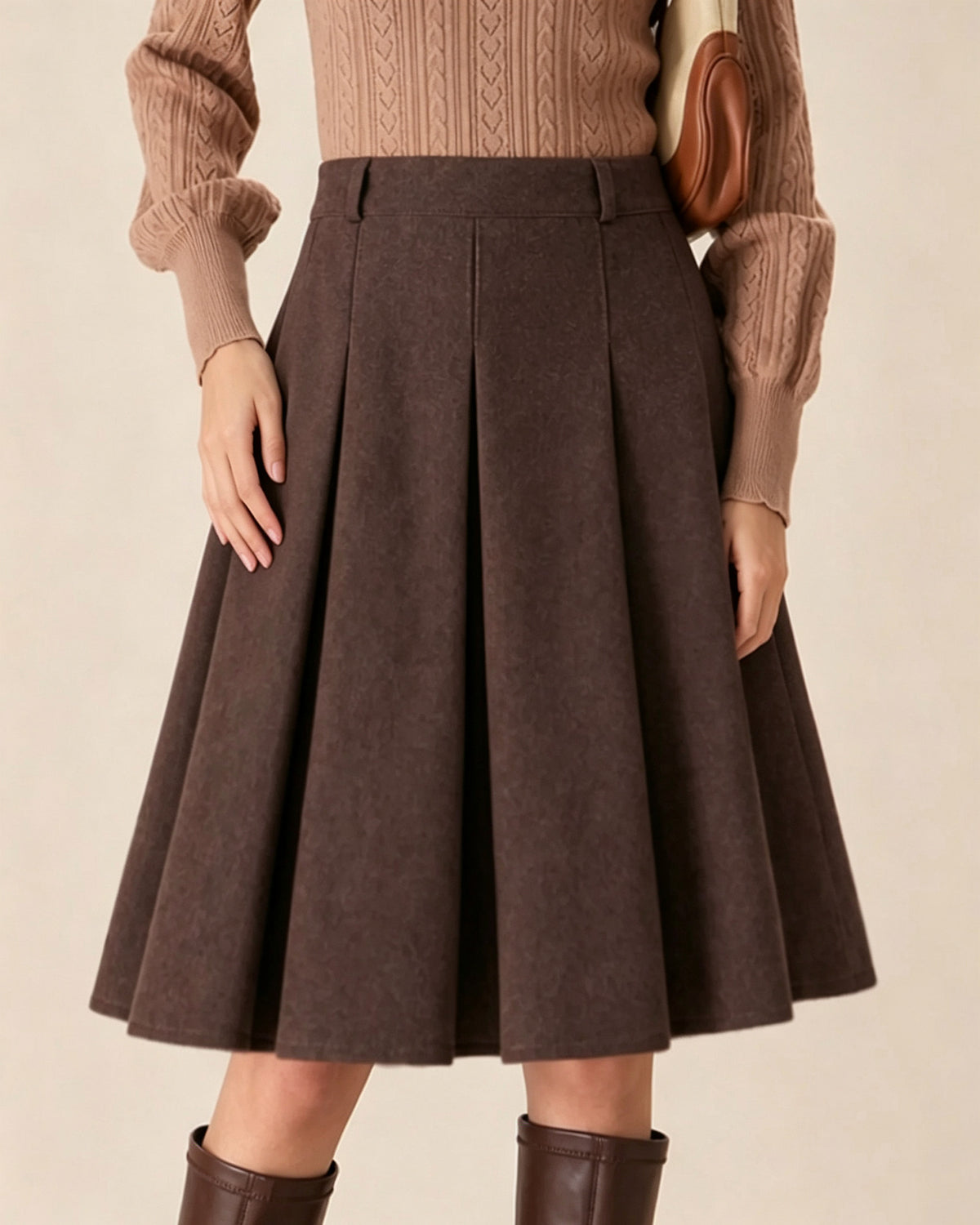 Women's Woven Polyester Skirt - RIHOAS