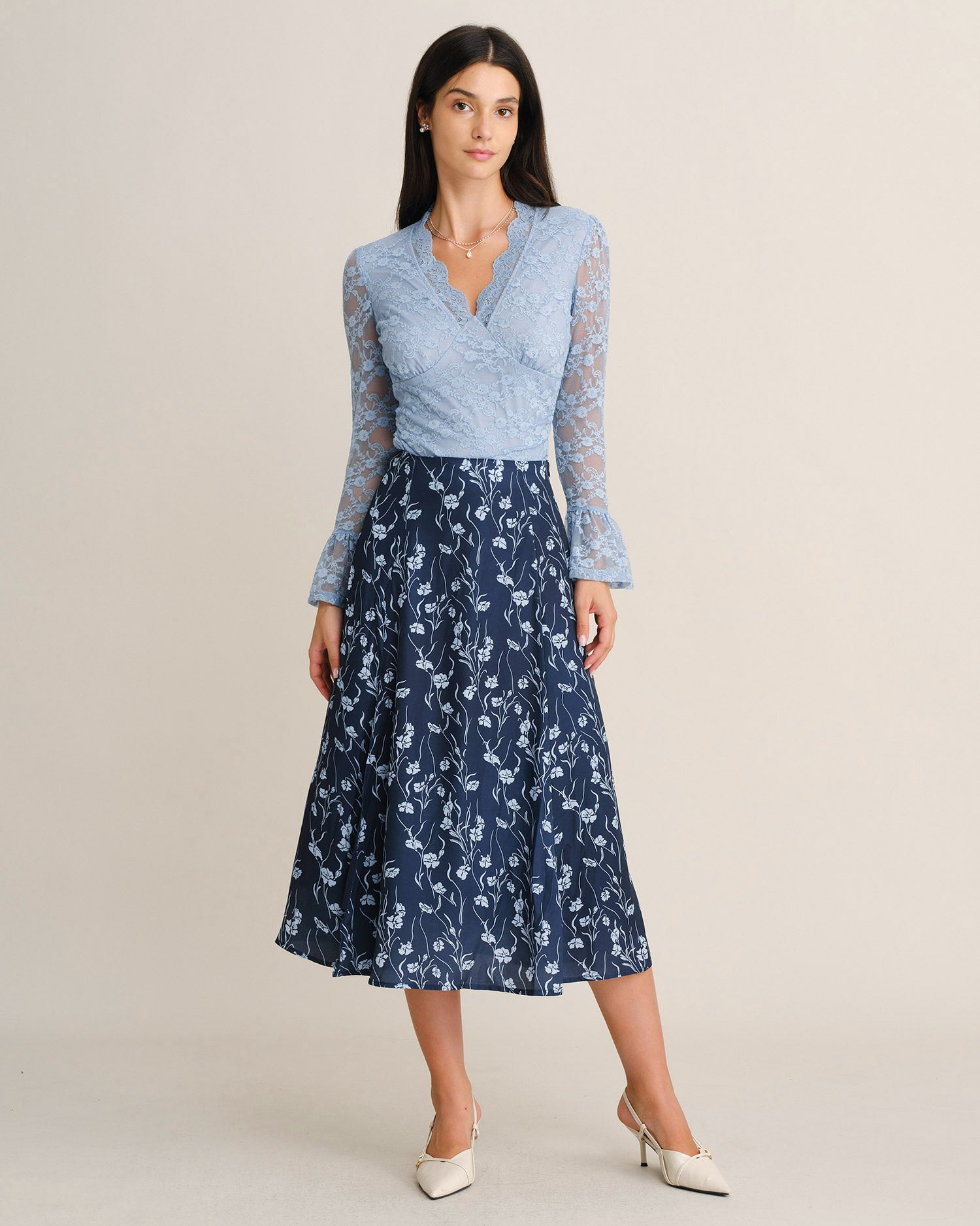 Women's Woven Polyester Skirt - RIHOAS - 03