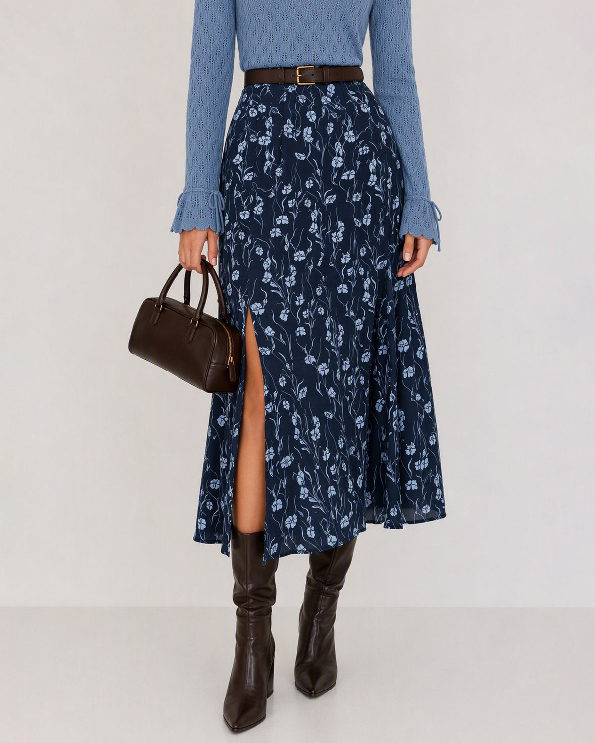 Women's Woven Polyester Skirt - RIHOAS