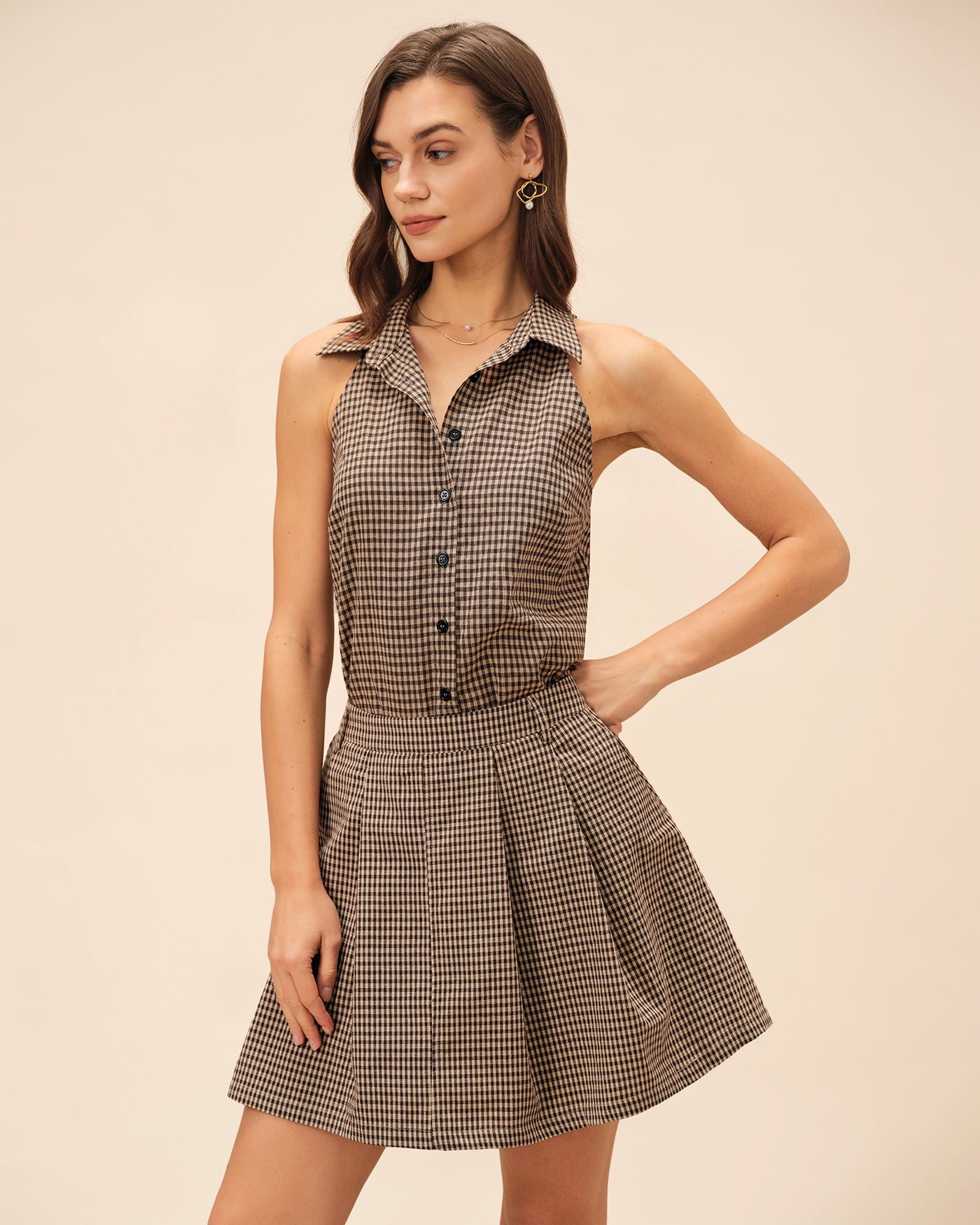 Women's Woven Polyester Skirt Bottoms - RIHOAS