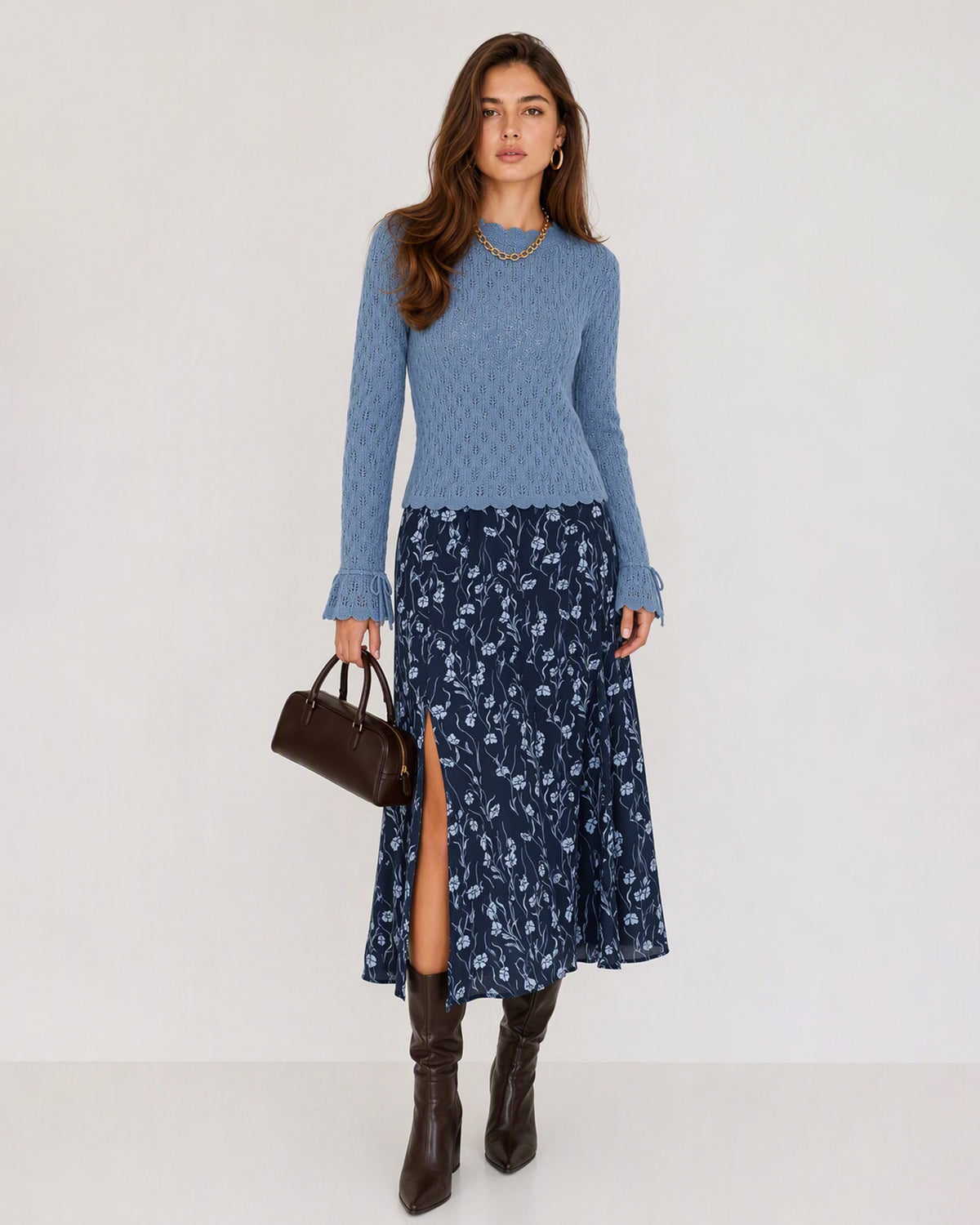Women's Woven Polyester Skirt - RIHOAS