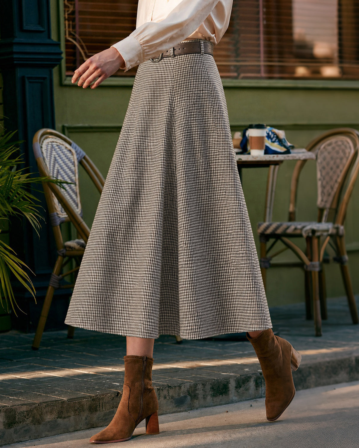 Women's Woven Polyester Skirt - RIHOAS