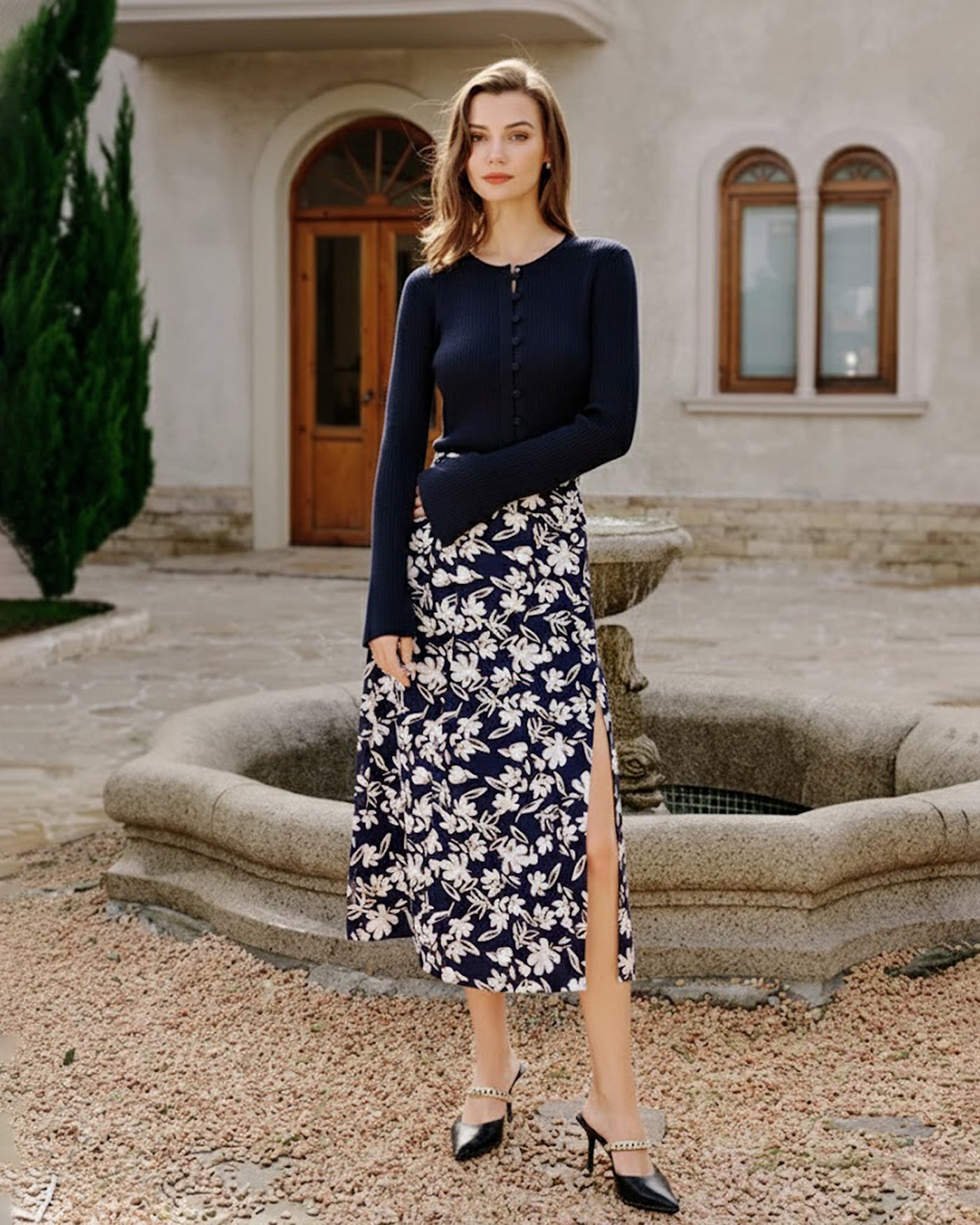 Women's Woven Polyester Skirt Bottoms - RIHOAS