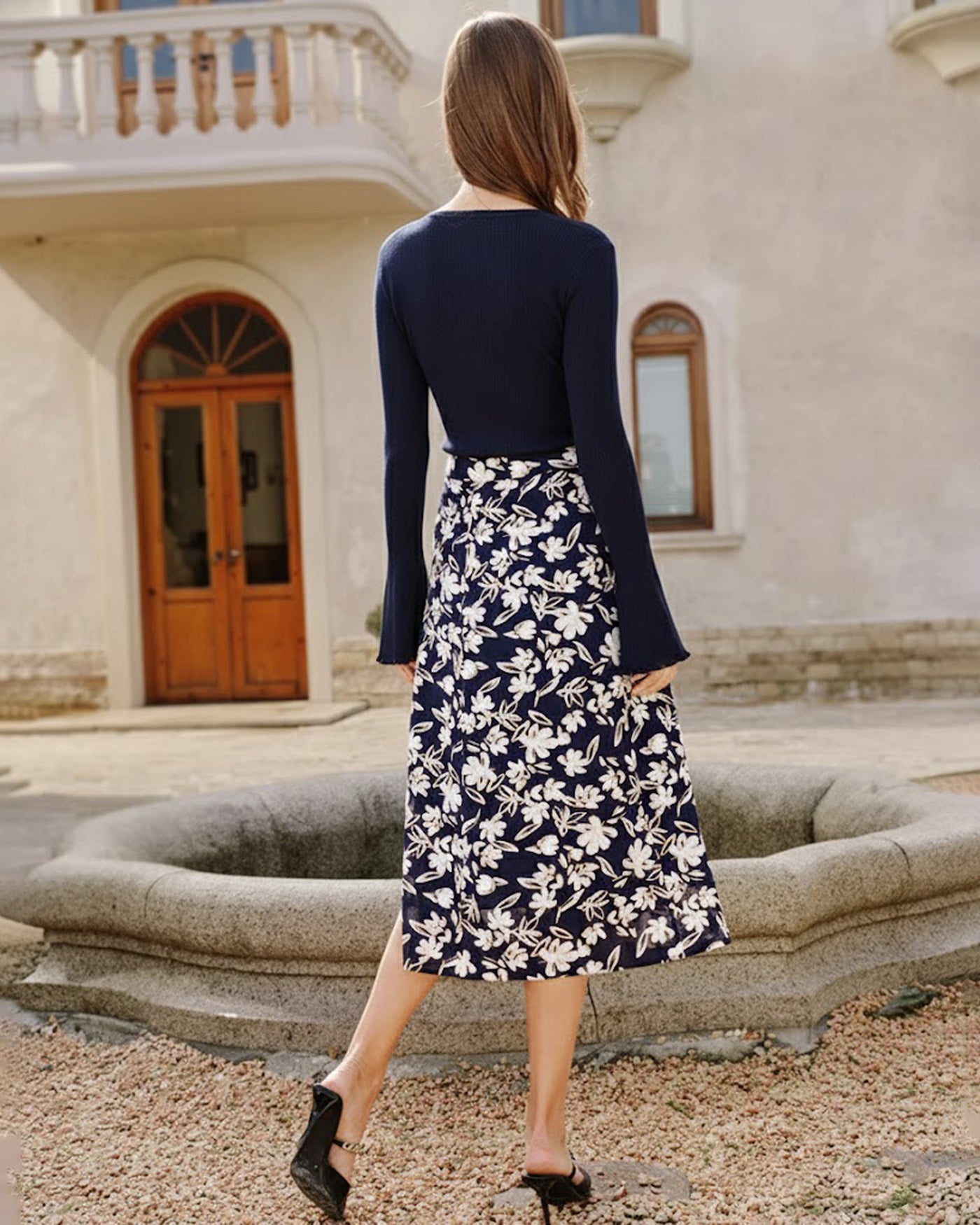 Women's Woven Polyester Skirt Bottoms - RIHOAS