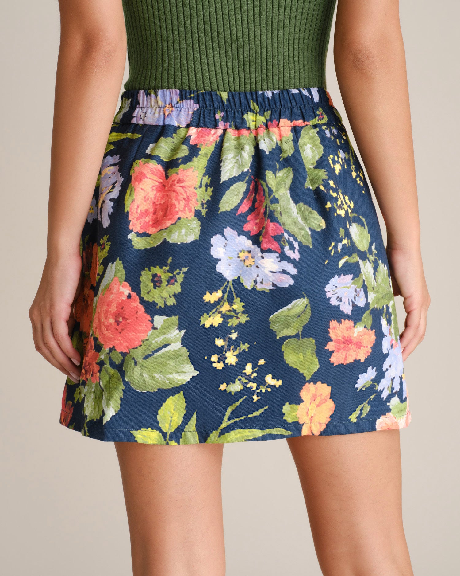 Women's Woven Polyester Skirt - RIHOAS - 03