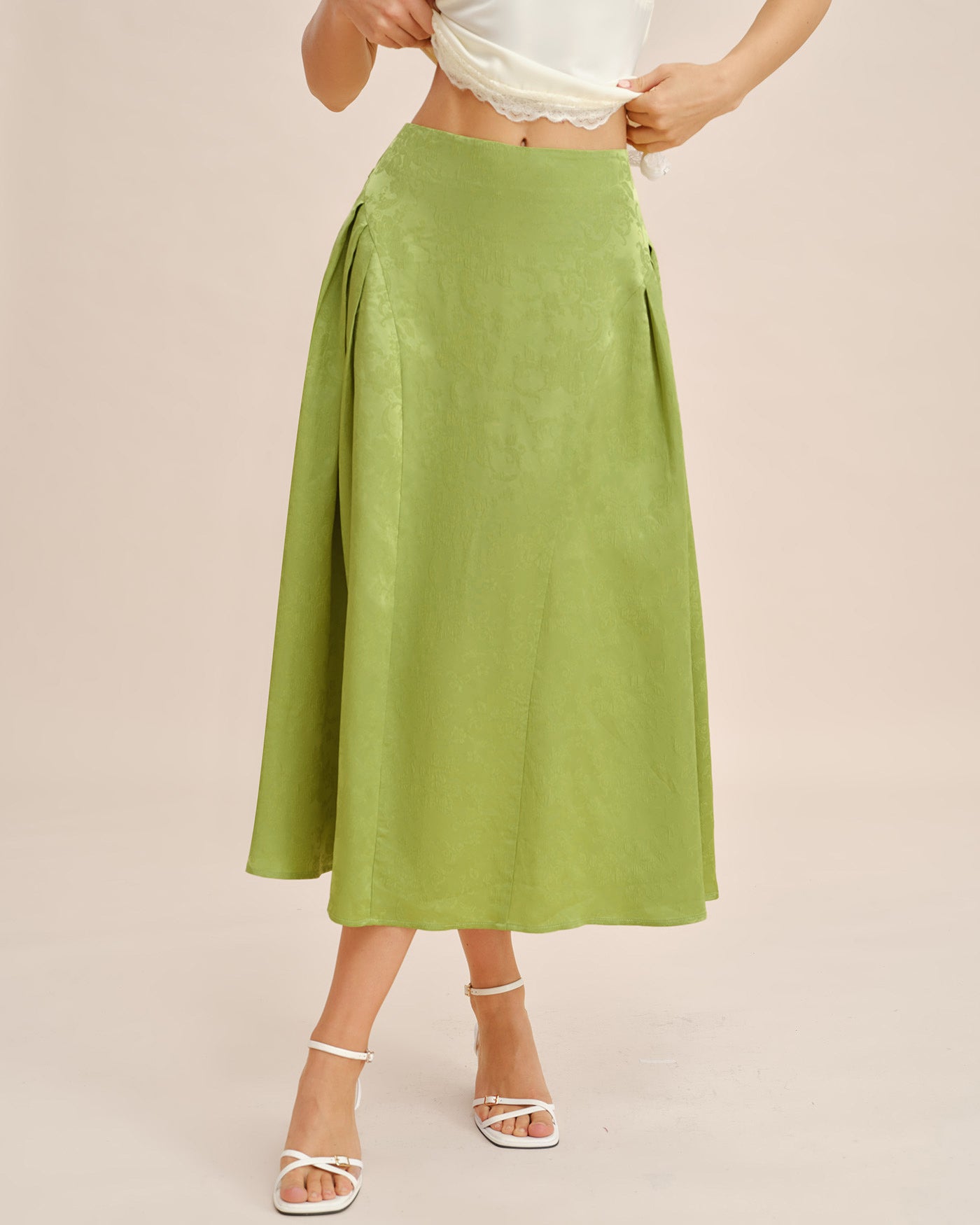 Women's Woven Polyester Skirt Bottoms - RIHOAS