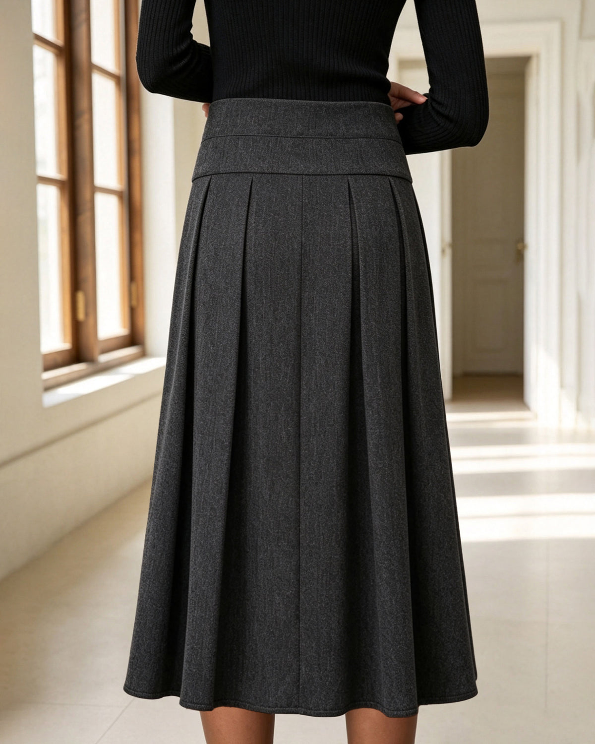 Women's Woven Polyester Skirt - RIHOAS