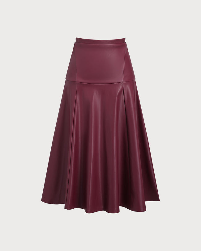 Women's Woven Polyester Skirt Red Bottoms - RIHOAS
