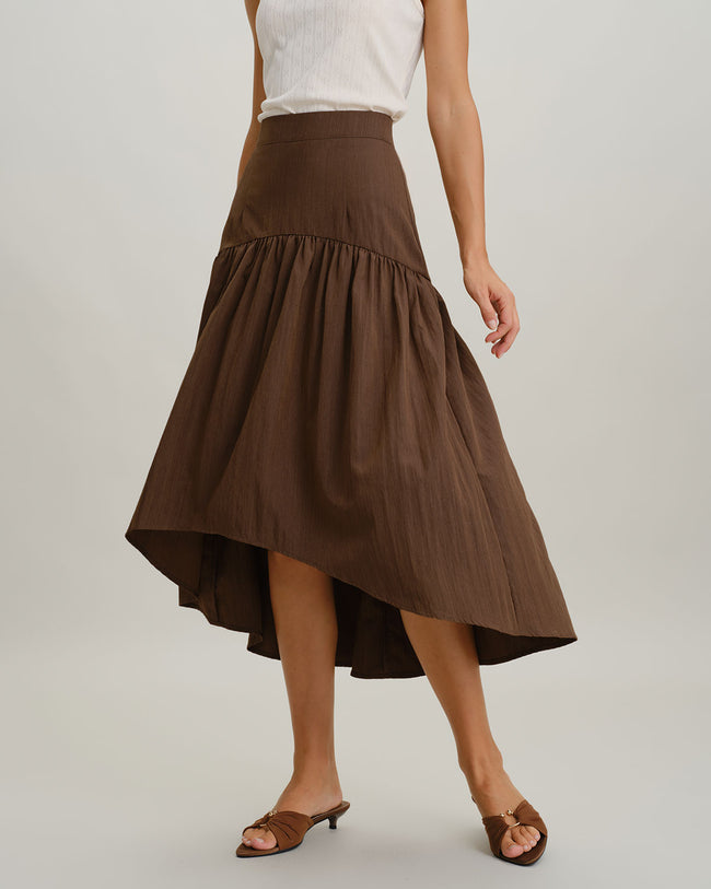 Women's Woven Polyester Skirts Bottoms - RIHOAS