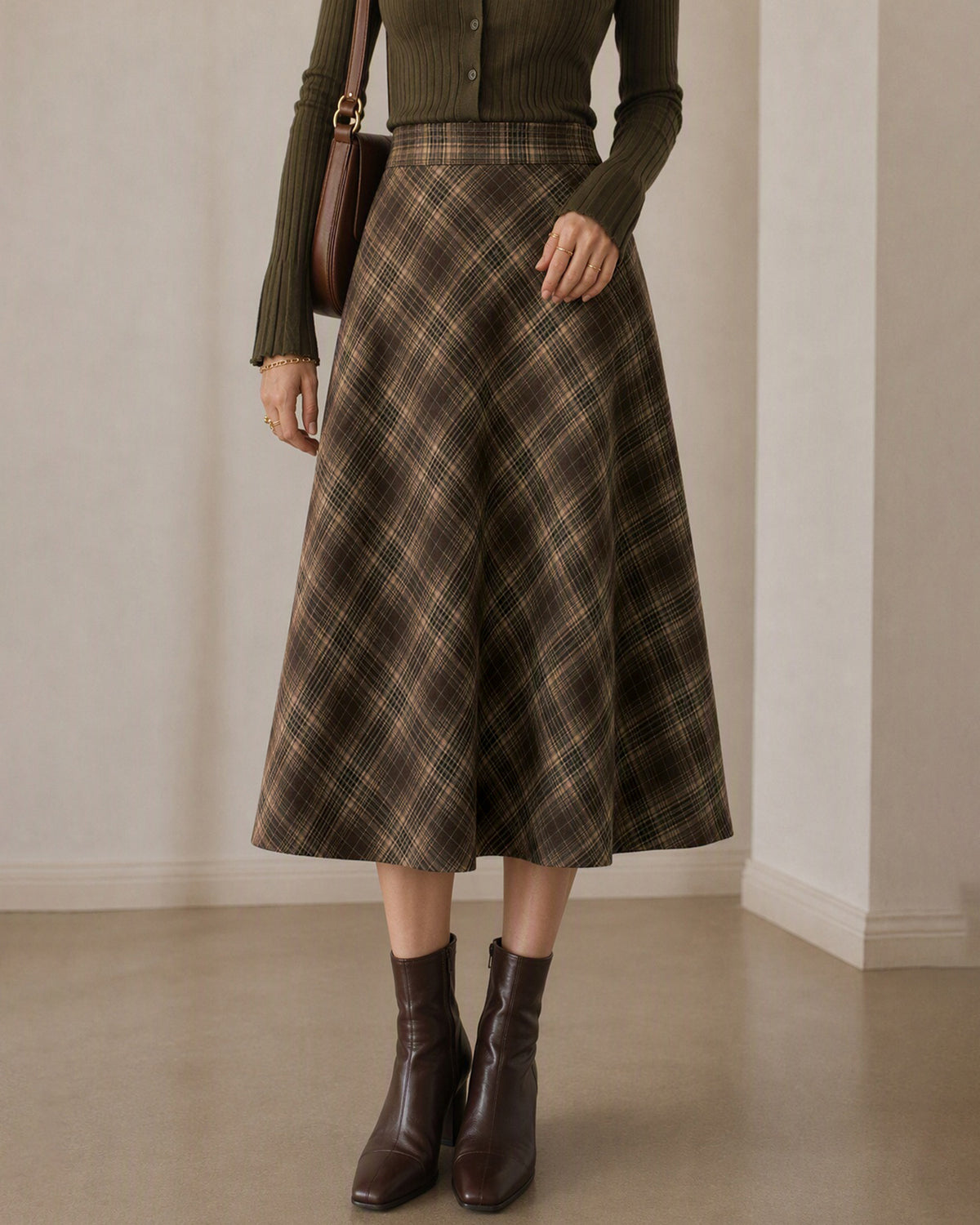 Women's Woven Polyester Skirts - RIHOAS