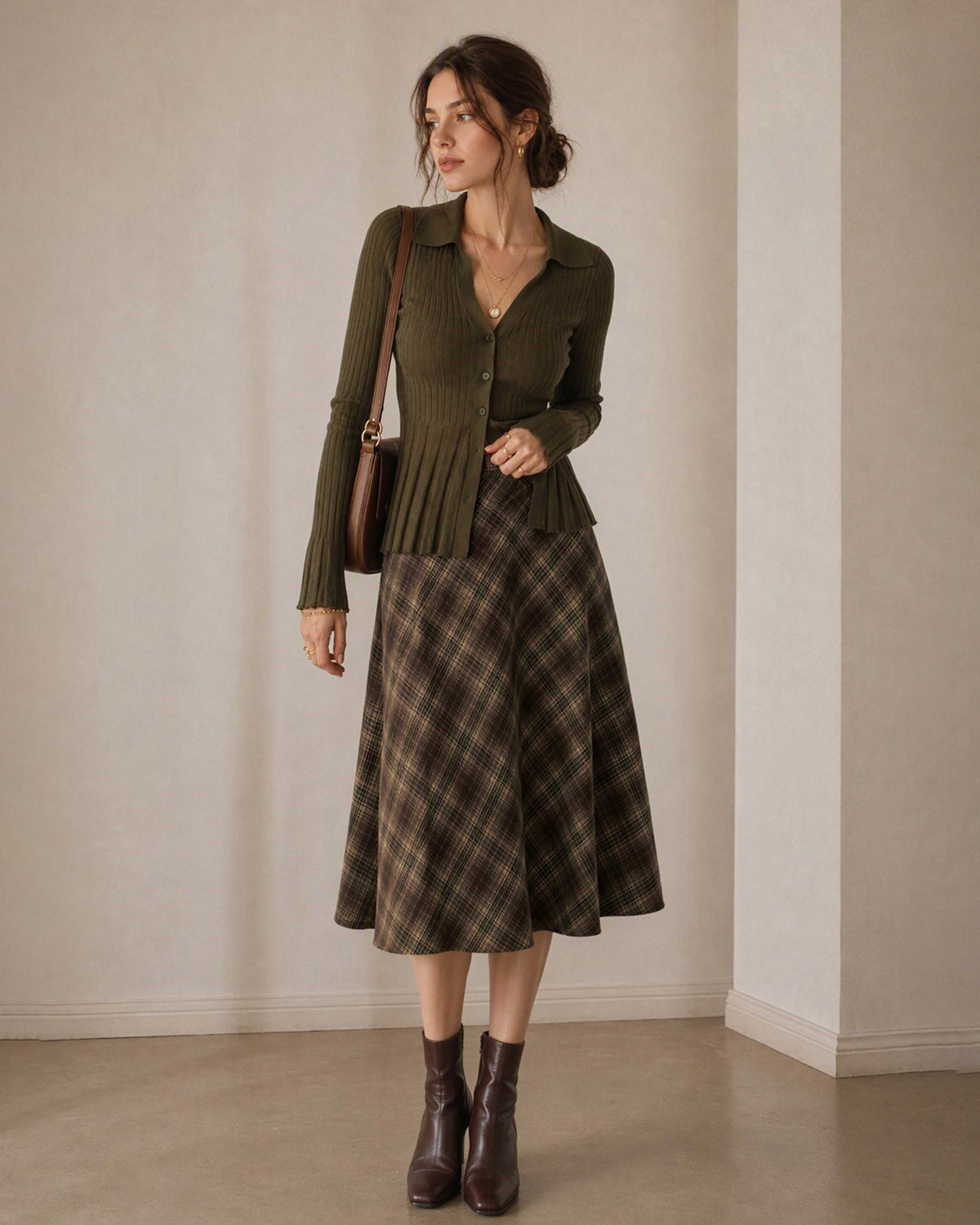 Women's Woven Polyester Skirts - RIHOAS