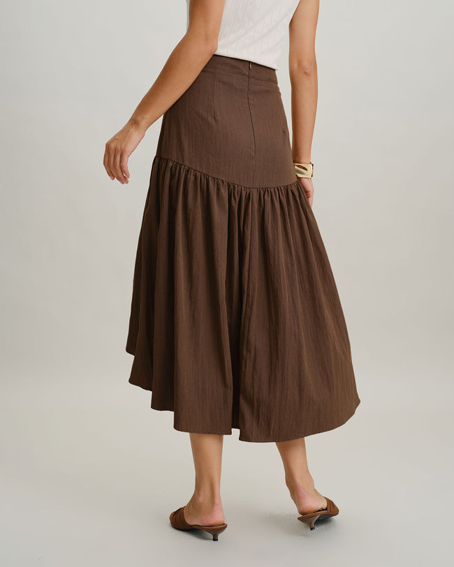 Women's Woven Polyester Skirts Bottoms - RIHOAS
