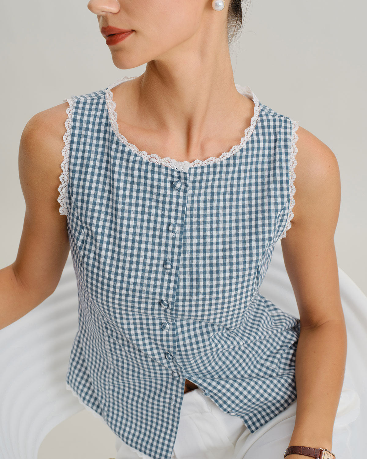 Women's Woven Polyester Tank Tops Tops - RIHOAS