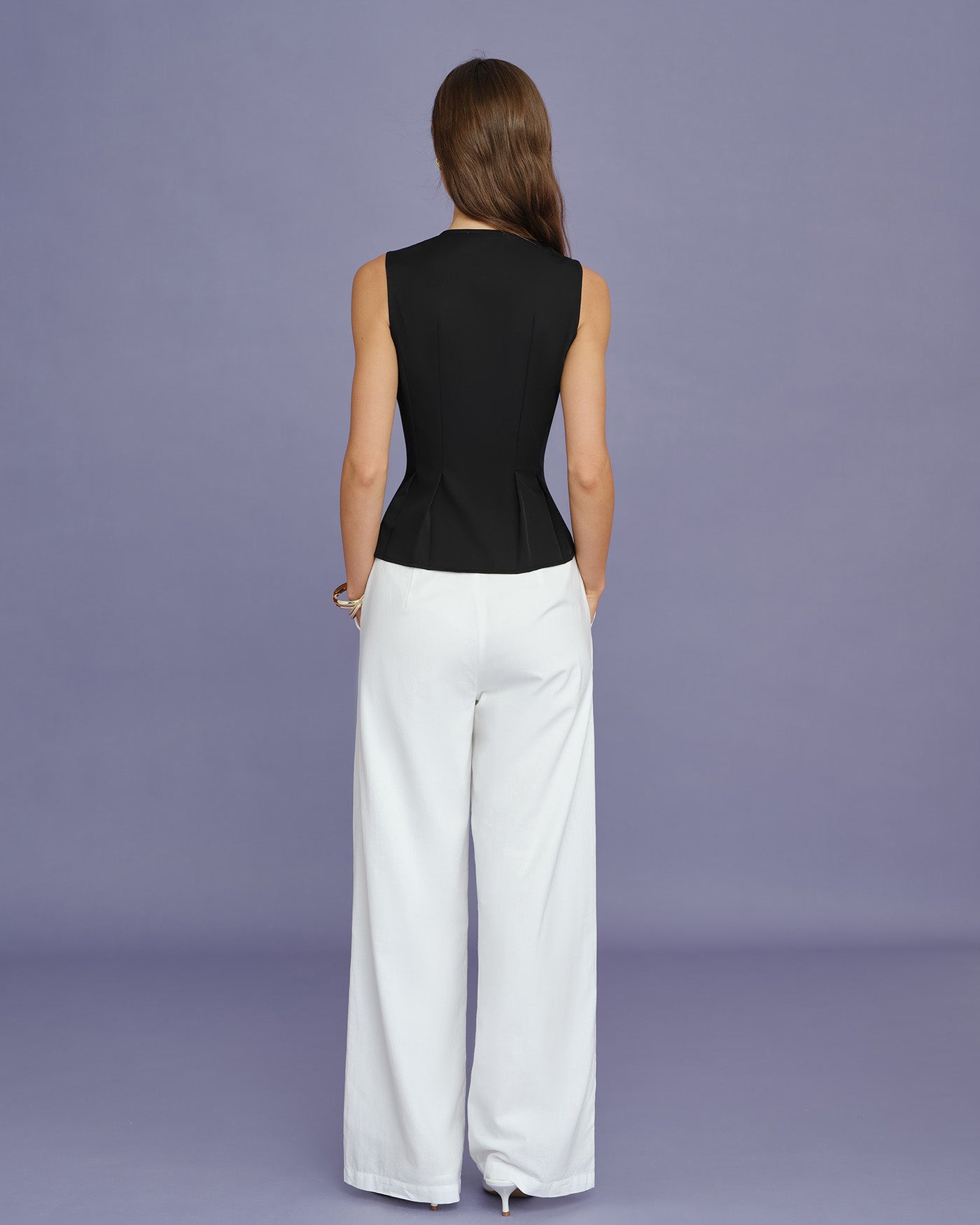 Women's Woven Polyester Tank Tops Tops - RIHOAS