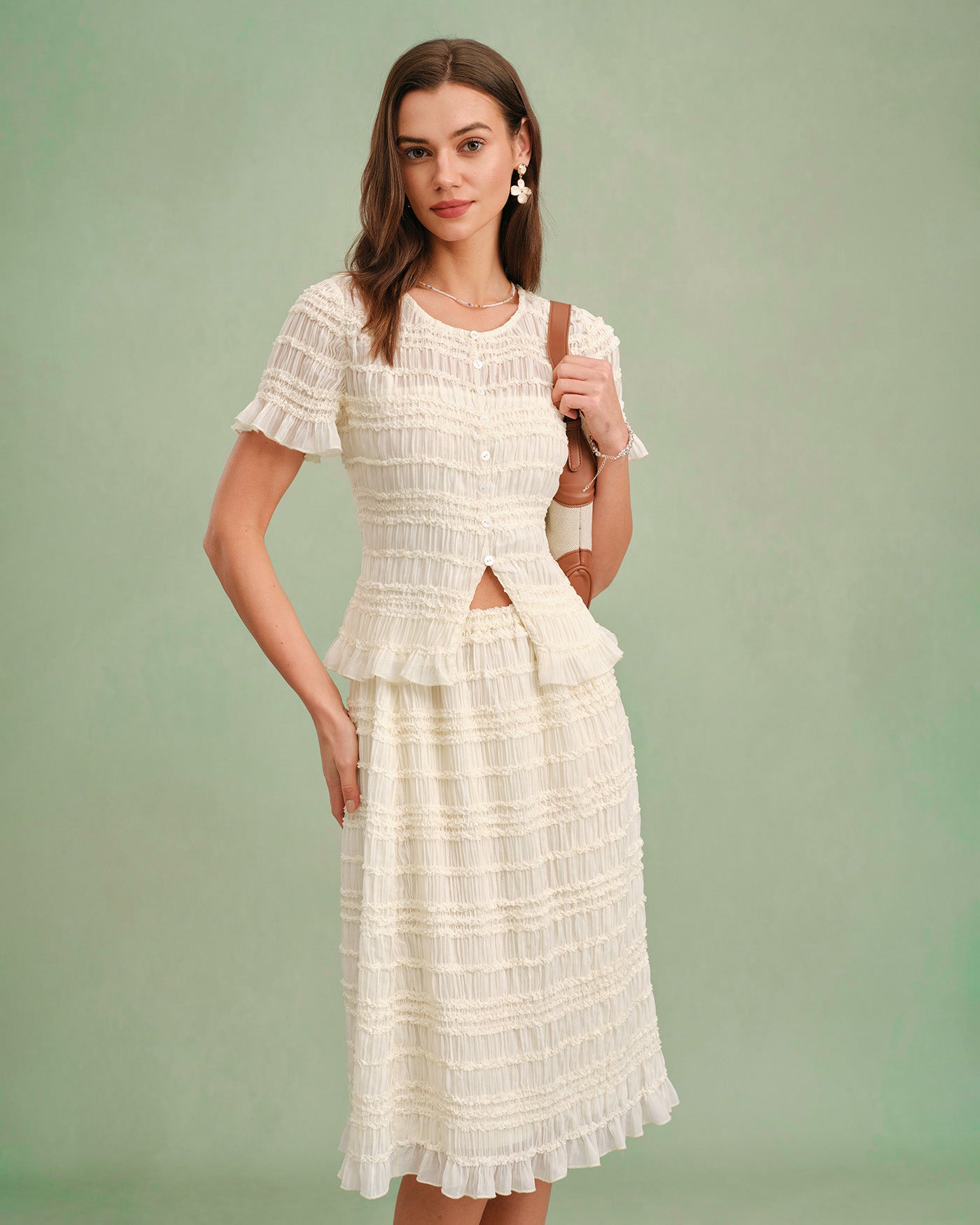 Women's Woven Polyester Tees Tops - RIHOAS