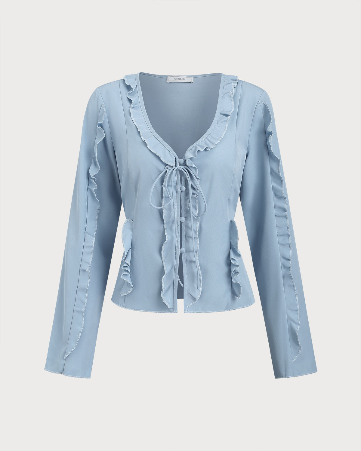 Women's Woven Polyester Tees Tops - RIHOAS