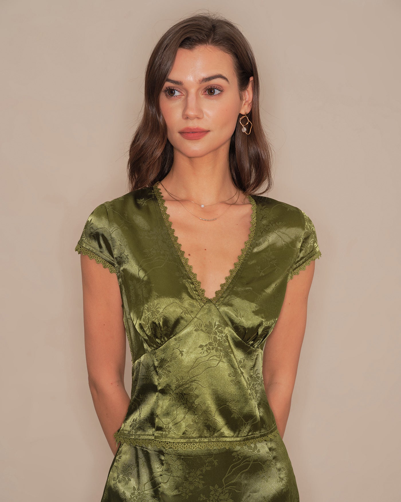 Women's Woven Polyester Tees Tops - RIHOAS