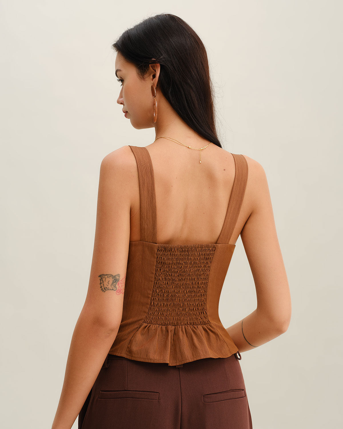 Women's Woven Polyester Vest Tops - RIHOAS